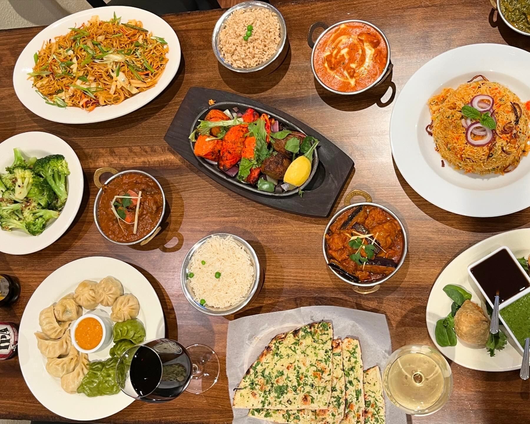 Displaying some of the Himalayan Kitchen's signature items.